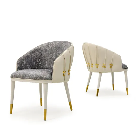 2025 New Style Leather Wood Base Coffee Dining Room Chair 