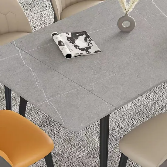 Okay Modern MDF Extension High Gloss Luxury Dining Table in Dining Room Furniture 