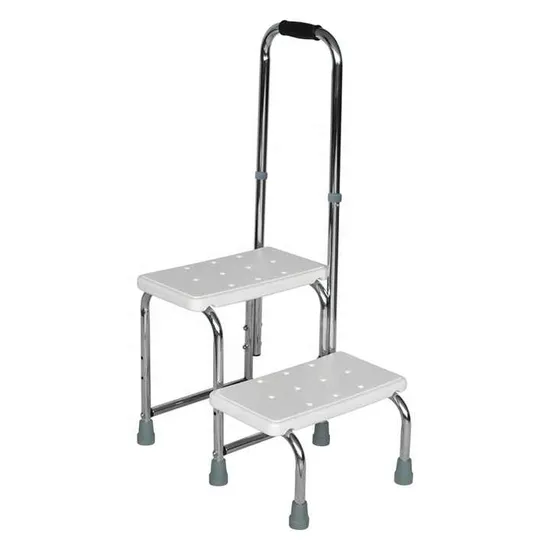 Portable Hospital Two Steps Foot Stool Double Layers Hospital Bed 