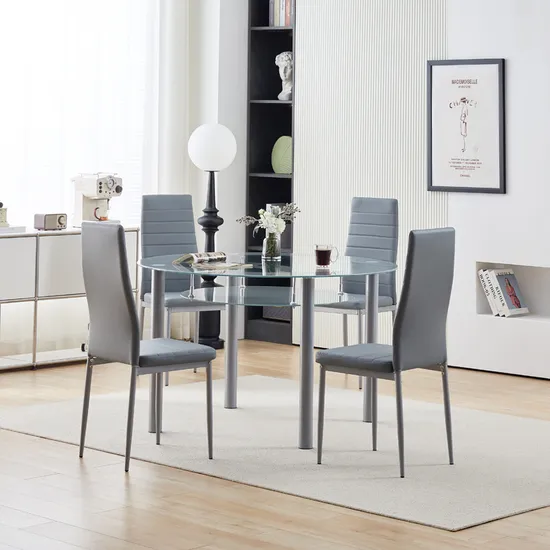 Italian Upholstered Dining Chairs with Luxury Back 