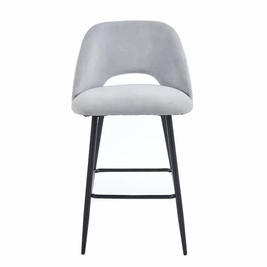 Stylish Nordic High Bar Stools with Soft Padded Backrests 