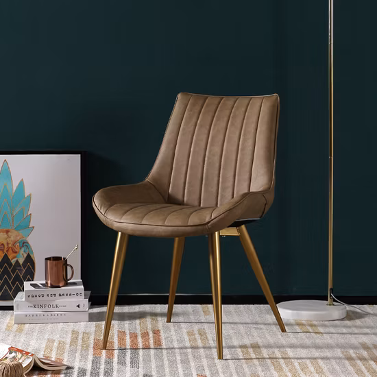 Wholesale Factory Restaurant Fabric Dining Room Chair Cafe Hotel PU Leather Dining Chair Accent Upholstered Chair