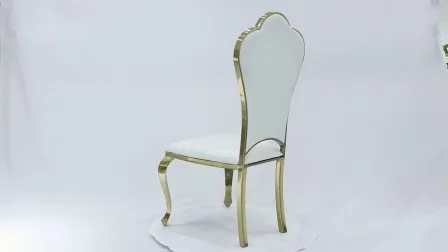 Modern Chinese Hotel Furniture Highback Rose Gold Outdoor Dining Banquet Tiffany Chiavari Dining Restaurant Event Metal Stainless Steel Wedding Chair 