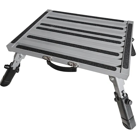 Telescopic Aluminum Step Ladder Folding Step RV Stool Anti Slip Surface 
