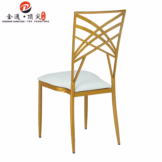 Luxury Event Furniture Hotel Furniture Gold Stainless Steel Wedding Chair