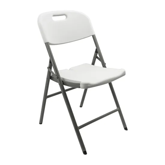 Heavy Duty Outdoor Wedding Party Garden Event White Plastic Folding Chair 