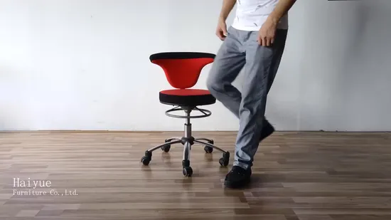 Beauty Salon Barber Rolling Master Stool with Backrest 