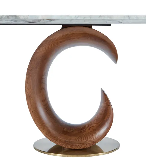 CS Home Unfolded Fixed Wooden Frame Packing China Furniture Dining Room Table 