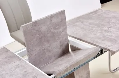 Modern Home Furniture MDF and Tempered Glass Top Extension Dining Table Sets 