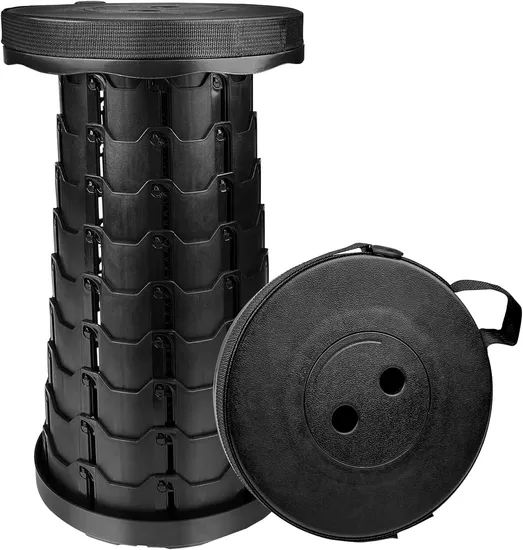 Outdoor Custom Lightweight Capacity Durable Plastic Portable Telescopic Camping Folding Stool 