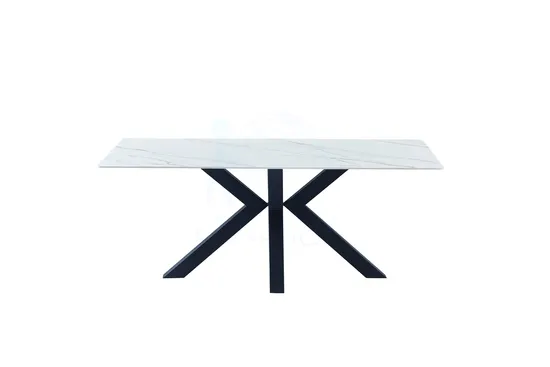 Modern Furniture Ceramic Top Marble Dining Room Fixed Table 